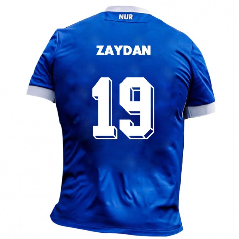 Danxen Uomo Maglia Jannis Zaydan #19 Blu Bianco Kit Gara Away 2025/26 Maglietta