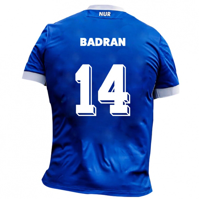 Danxen Uomo Maglia Ahmad Badran #14 Blu Bianco Kit Gara Away 2025/26 Maglietta