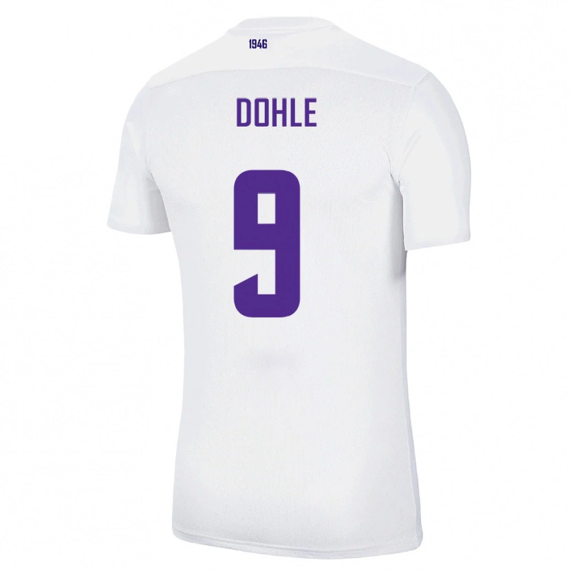 Danxen Uomo Maglia Leo Dohle #9 Bianco Verde Kit Gara Away 2025/26 Maglietta