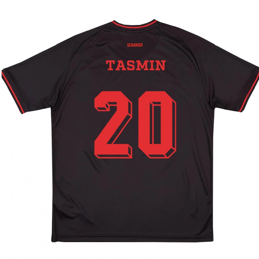 Danxen Uomo Maglia Mussa Tasmin #20 Nero Rosso Bianco Kit Gara Away 2025/26 Maglietta