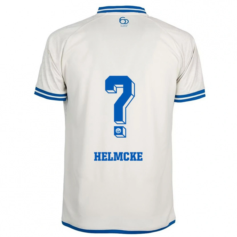 Danxen Uomo Maglia Felix Helmcke #0 Bianco Blu Kit Gara Away 2025/26 Maglietta
