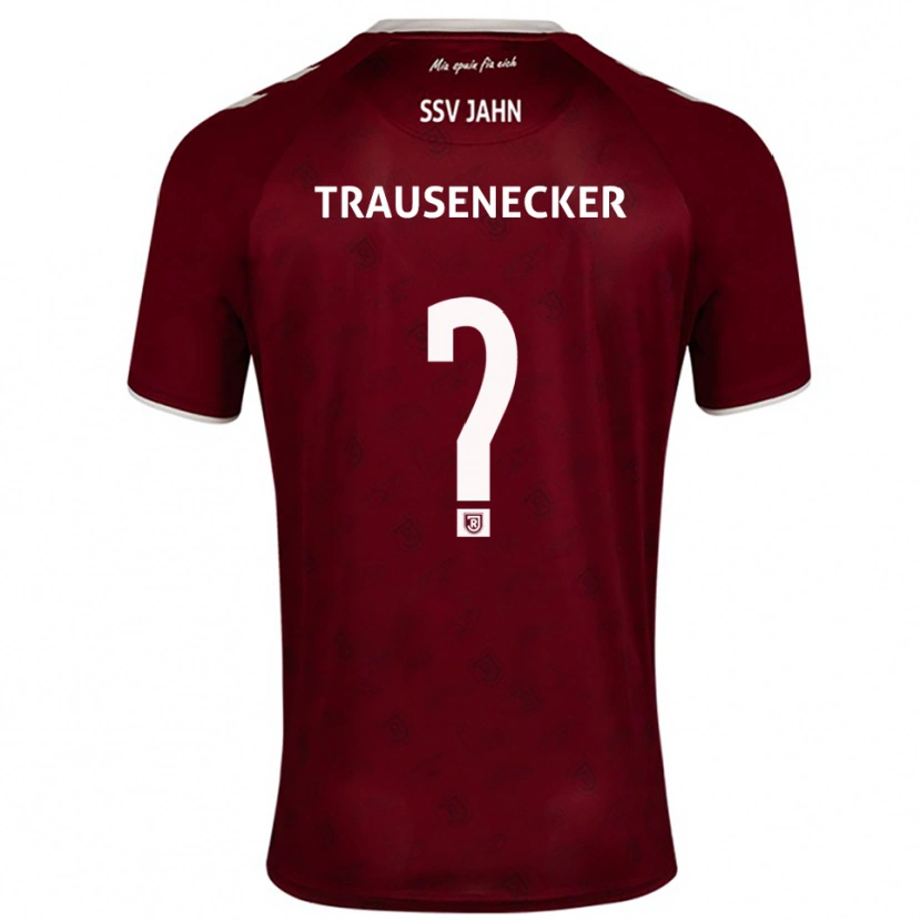 Danxen Uomo Maglia Bastian Trausenecker #0 Bordeaux Bianco Kit Gara Away 2025/26 Maglietta