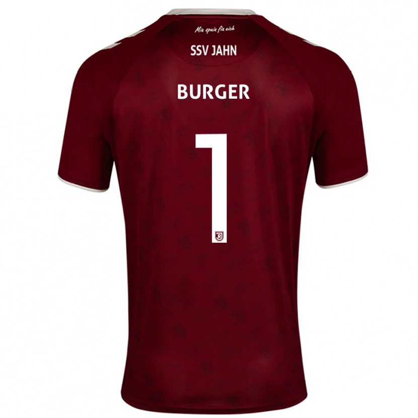 Danxen Uomo Maglia Gabriel Burger #1 Bordeaux Bianco Kit Gara Away 2025/26 Maglietta