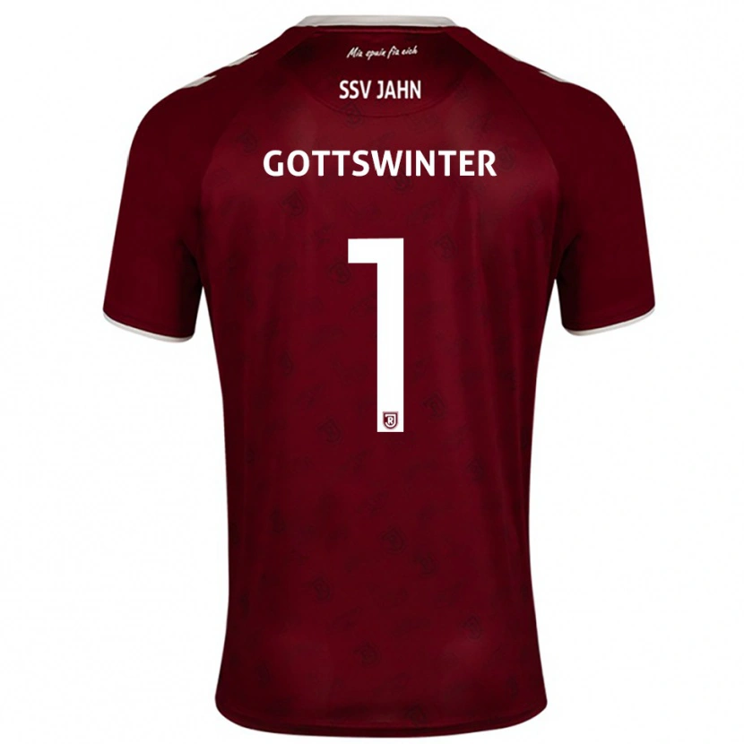 Danxen Uomo Maglia Florian Gottswinter #1 Bordeaux Bianco Kit Gara Away 2025/26 Maglietta