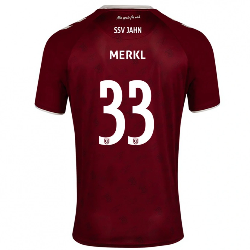Danxen Uomo Maglia Maurice Merkl #33 Bordeaux Bianco Kit Gara Away 2025/26 Maglietta