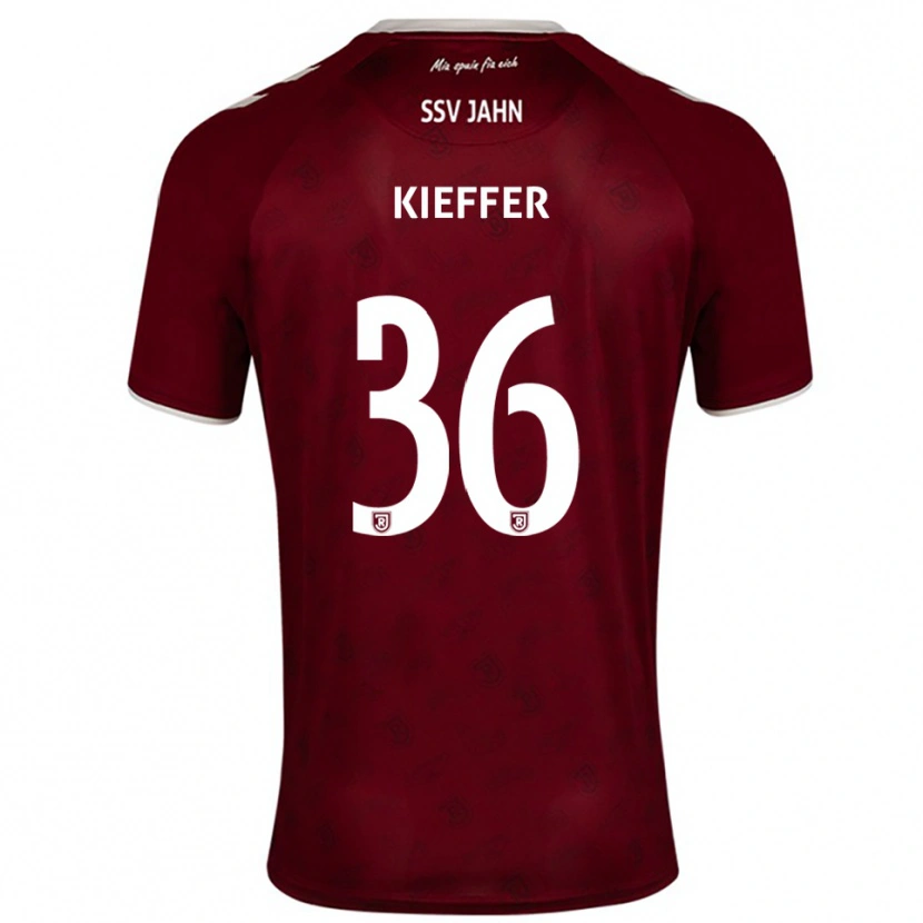 Danxen Uomo Maglia Ben Kieffer #36 Bordeaux Bianco Kit Gara Away 2025/26 Maglietta