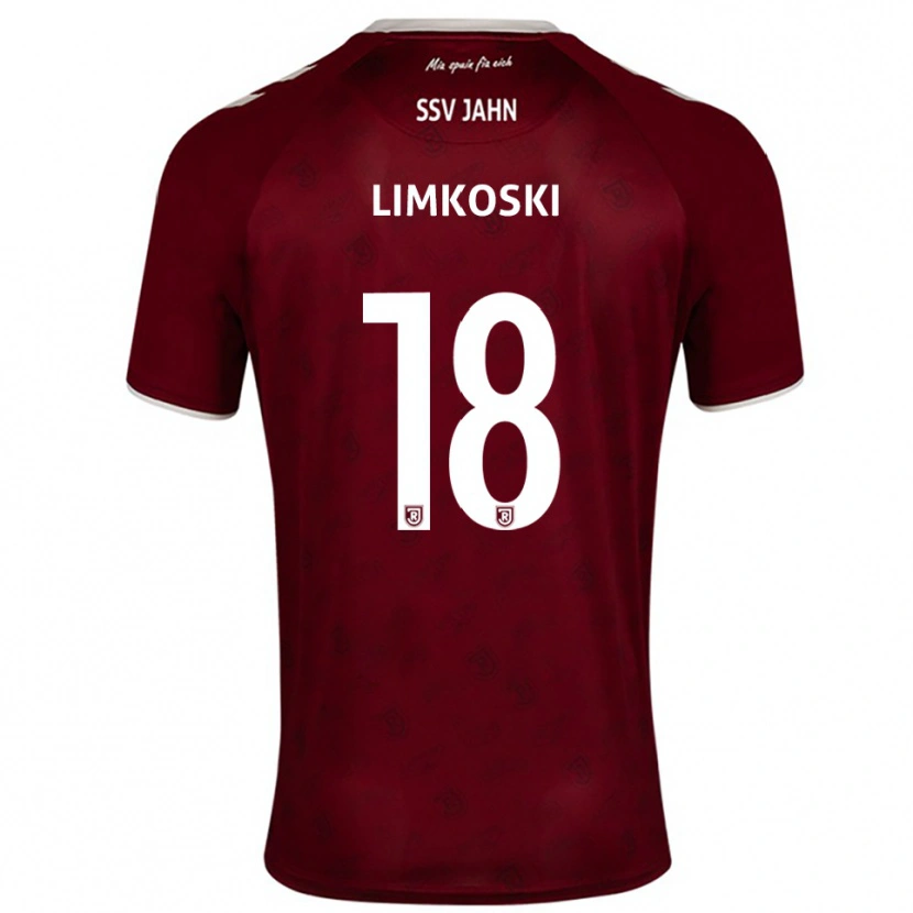 Danxen Uomo Maglia Mubin Limkoski #18 Bordeaux Bianco Kit Gara Away 2025/26 Maglietta