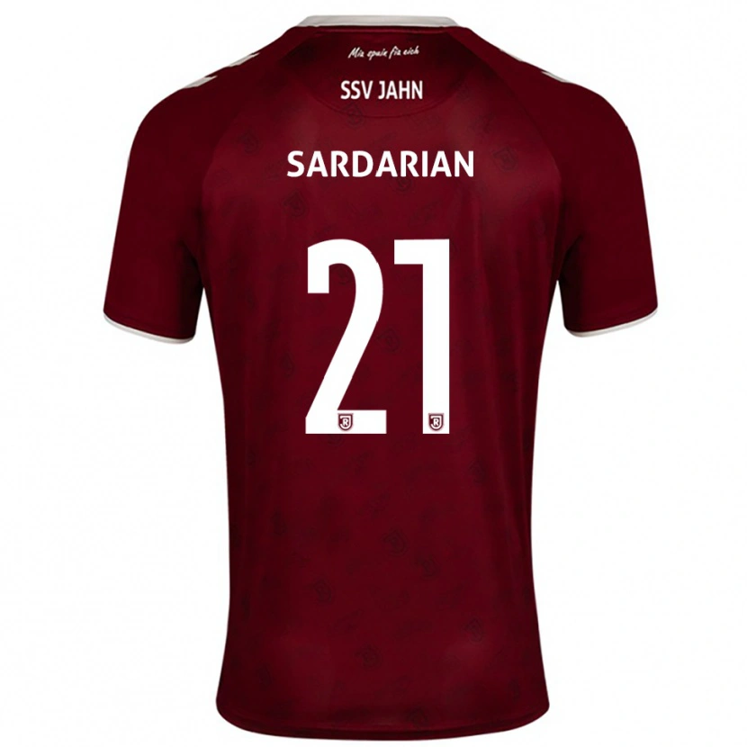 Danxen Uomo Maglia Antony Sardarian #21 Bordeaux Bianco Kit Gara Away 2025/26 Maglietta