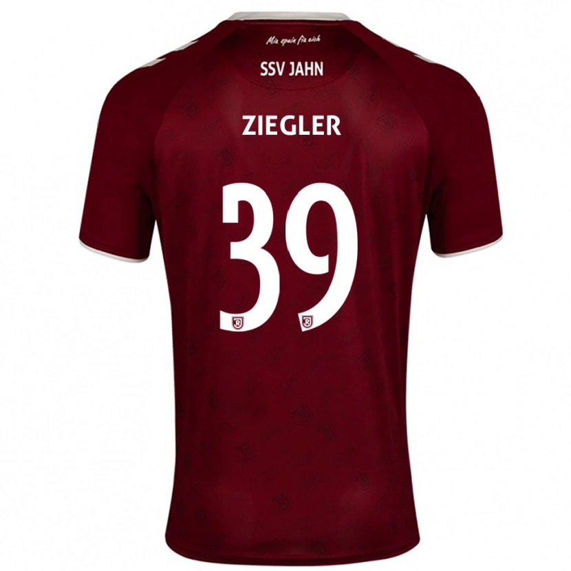 Danxen Uomo Maglia Fabian Ziegler #39 Bordeaux Bianco Kit Gara Away 2025/26 Maglietta