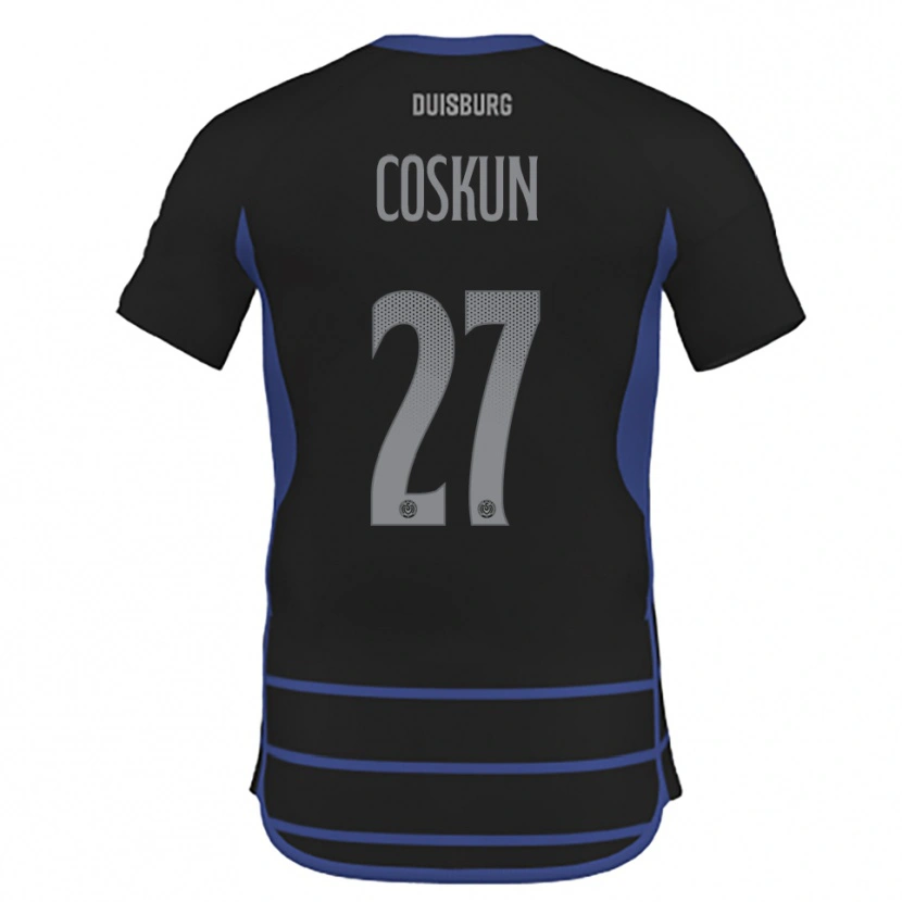 Danxen Uomo Maglia Can Coskun #27 Nero Blu Kit Gara Away 2025/26 Maglietta