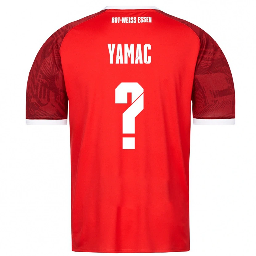 Danxen Uomo Maglia Ensar Yamac #0 Rosso Bordeaux Bianco Kit Gara Away 2025/26 Maglietta