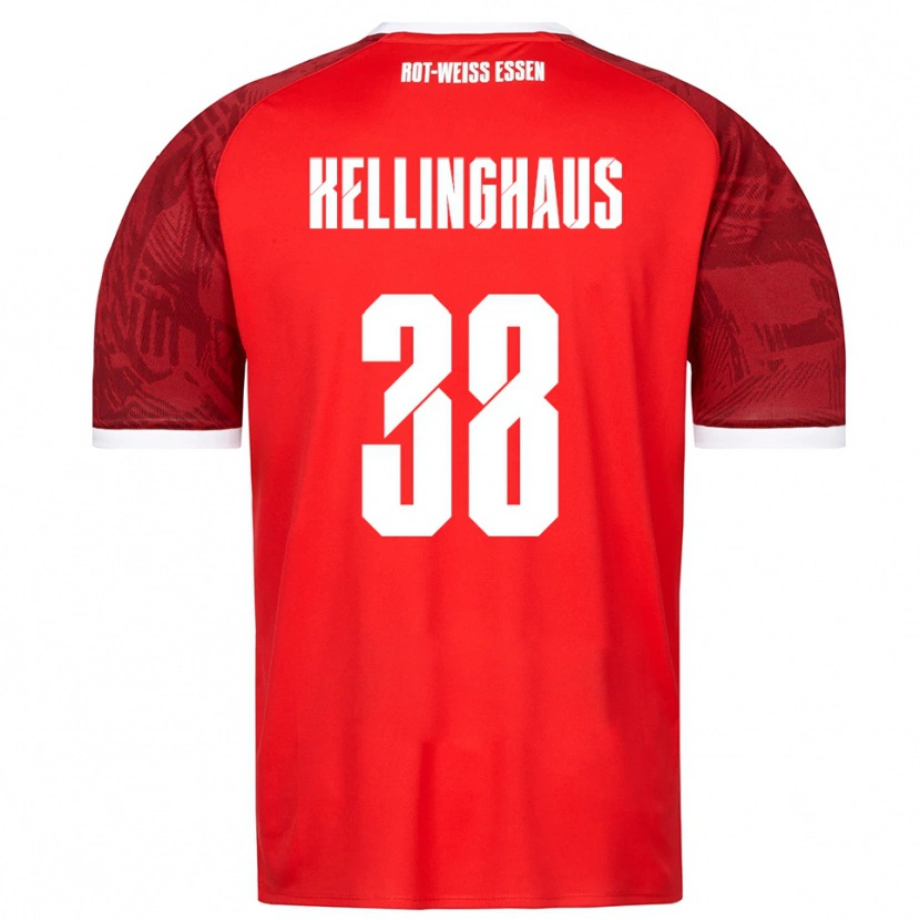 Danxen Uomo Maglia Nicolai Schulte-Kellinghaus #38 Rosso Bordeaux Bianco Kit Gara Away 2025/26 Maglietta