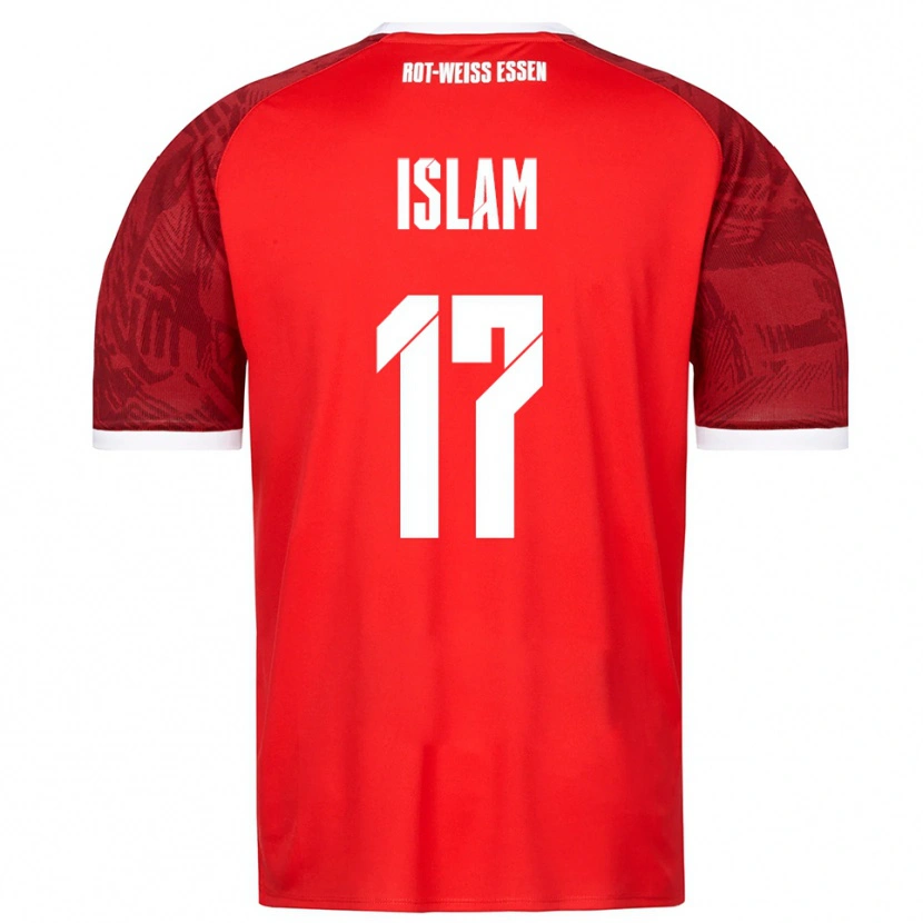 Danxen Uomo Maglia Arda Islam #17 Rosso Bordeaux Bianco Kit Gara Away 2025/26 Maglietta