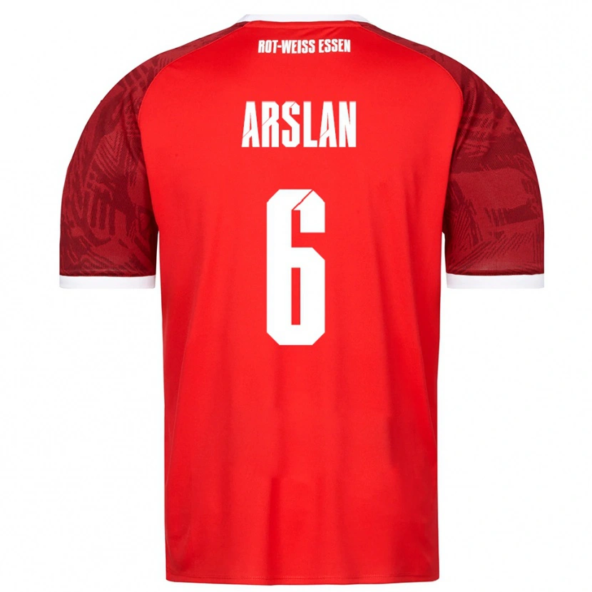 Danxen Uomo Maglia Ahmet Arslan #6 Rosso Bordeaux Bianco Kit Gara Away 2025/26 Maglietta