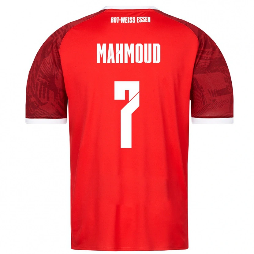 Danxen Uomo Maglia Bakir Mahmoud #7 Rosso Bordeaux Bianco Kit Gara Away 2025/26 Maglietta