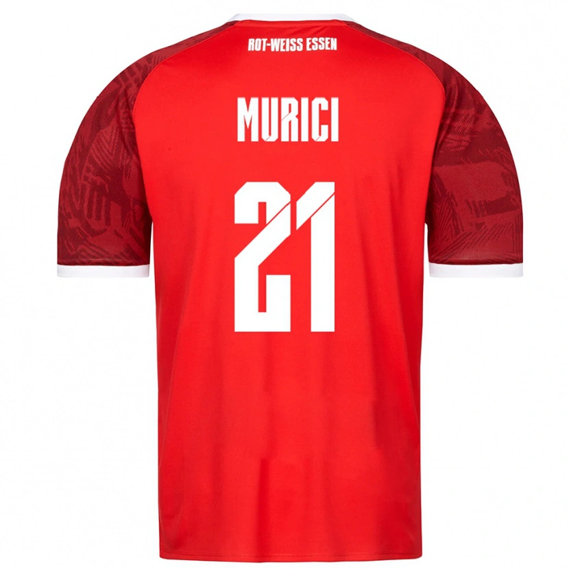 Danxen Uomo Maglia Leard Murici #21 Rosso Bordeaux Bianco Kit Gara Away 2025/26 Maglietta