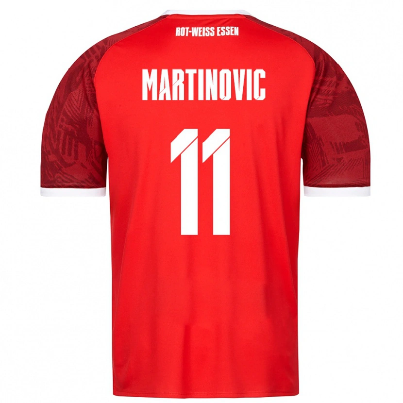 Danxen Uomo Maglia Dominik Martinovic #11 Rosso Bordeaux Bianco Kit Gara Away 2025/26 Maglietta
