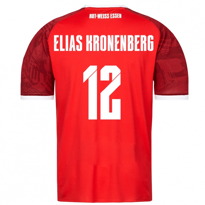 Danxen Uomo Maglia Sebastian Elias Kronenberg #12 Rosso Bordeaux Bianco Kit Gara Away 2025/26 Maglietta