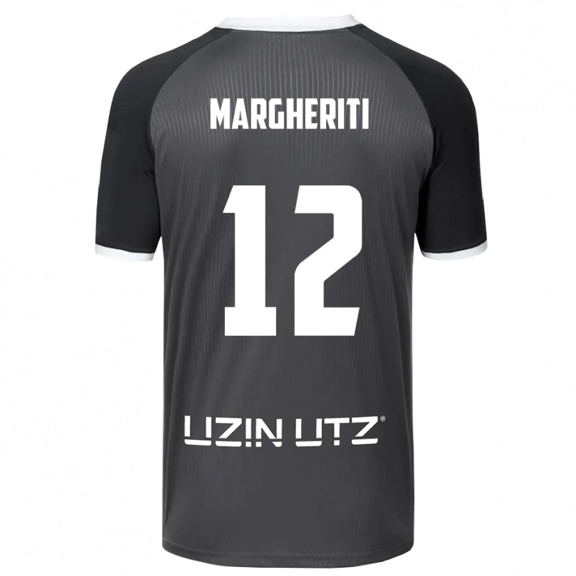 Danxen Uomo Maglia Danilo Margheriti #12 Grigio Bianco Kit Gara Away 2025/26 Maglietta