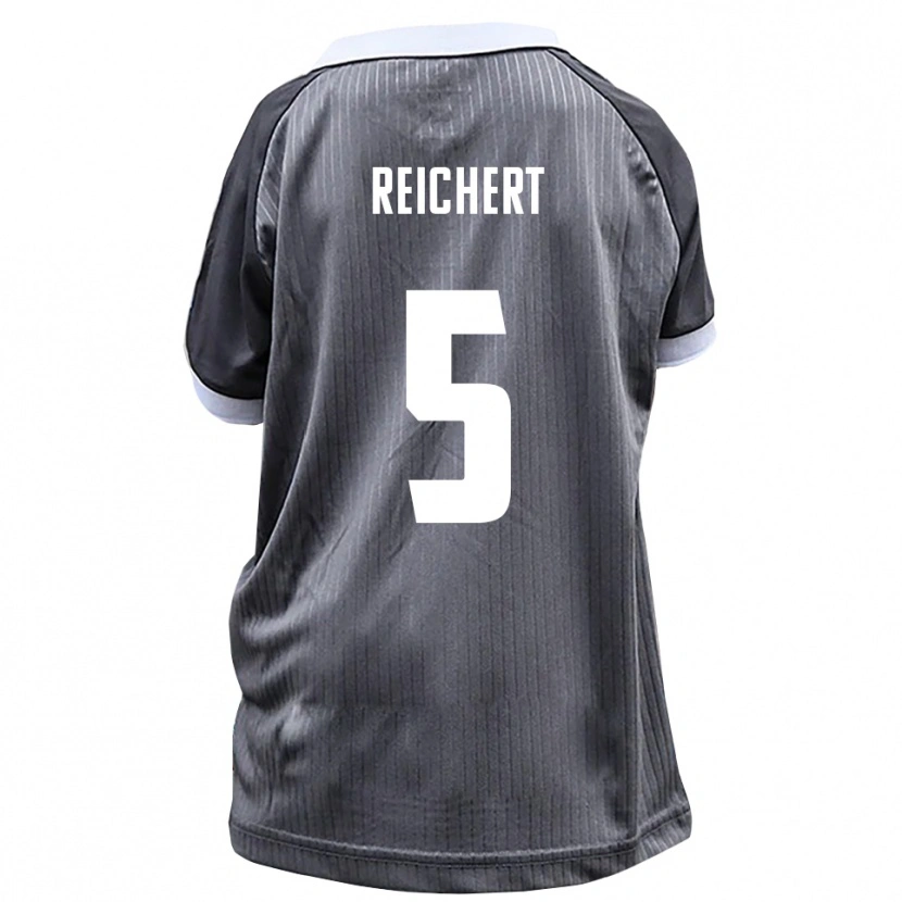 Danxen Uomo Maglia Johannes Reichert #5 Grigio Bianco Kit Gara Away 2025/26 Maglietta
