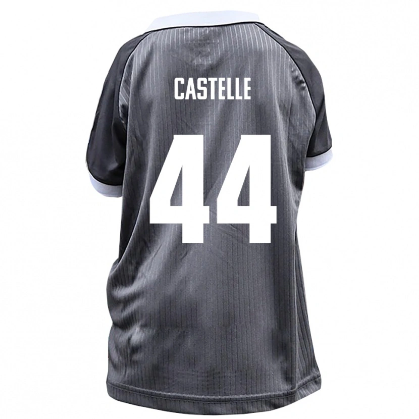 Danxen Uomo Maglia Niklas Castelle #44 Grigio Bianco Kit Gara Away 2025/26 Maglietta