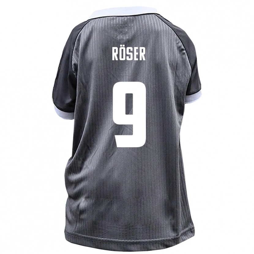 Danxen Uomo Maglia Lucas Röser #9 Grigio Bianco Kit Gara Away 2025/26 Maglietta