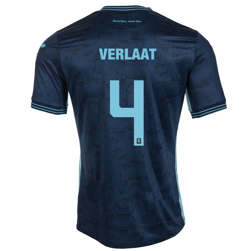 Danxen Uomo Maglia Jesper Verlaat #4 Blu Royal Kit Gara Away 2025/26 Maglietta
