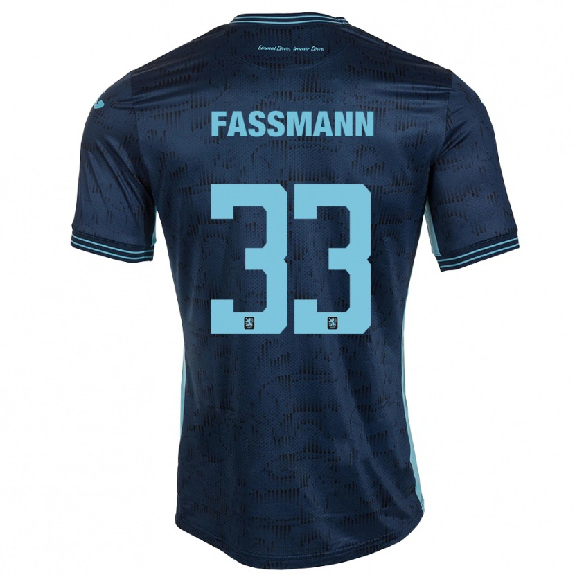 Danxen Uomo Maglia Lasse Faßmann #33 Blu Royal Kit Gara Away 2025/26 Maglietta