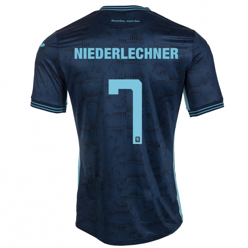 Danxen Uomo Maglia Florian Niederlechner #7 Blu Royal Kit Gara Away 2025/26 Maglietta
