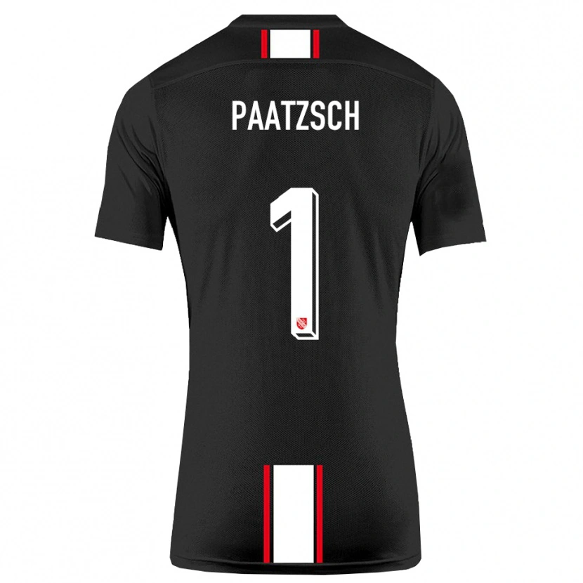 Danxen Uomo Maglia Pascal Paatzsch #1 Nero Bianco Kit Gara Away 2025/26 Maglietta