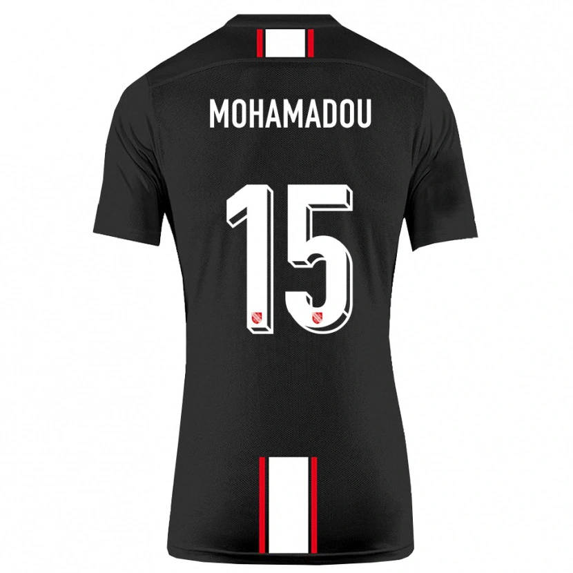 Danxen Uomo Maglia Akram-Dine Mohamadou #15 Nero Bianco Kit Gara Away 2025/26 Maglietta