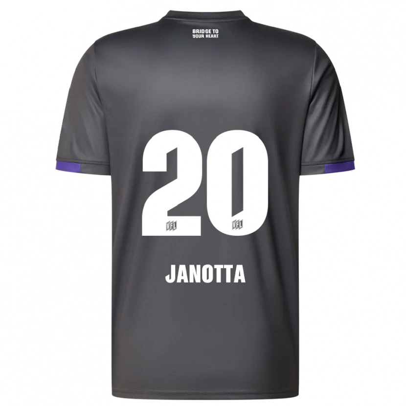 Danxen Uomo Maglia Theo Janotta #20 Grigio Viola Kit Gara Away 2025/26 Maglietta