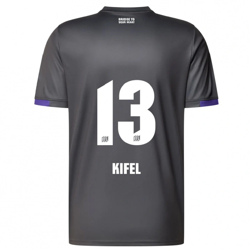 Danxen Uomo Maglia Denis Kifel #13 Grigio Viola Kit Gara Away 2025/26 Maglietta