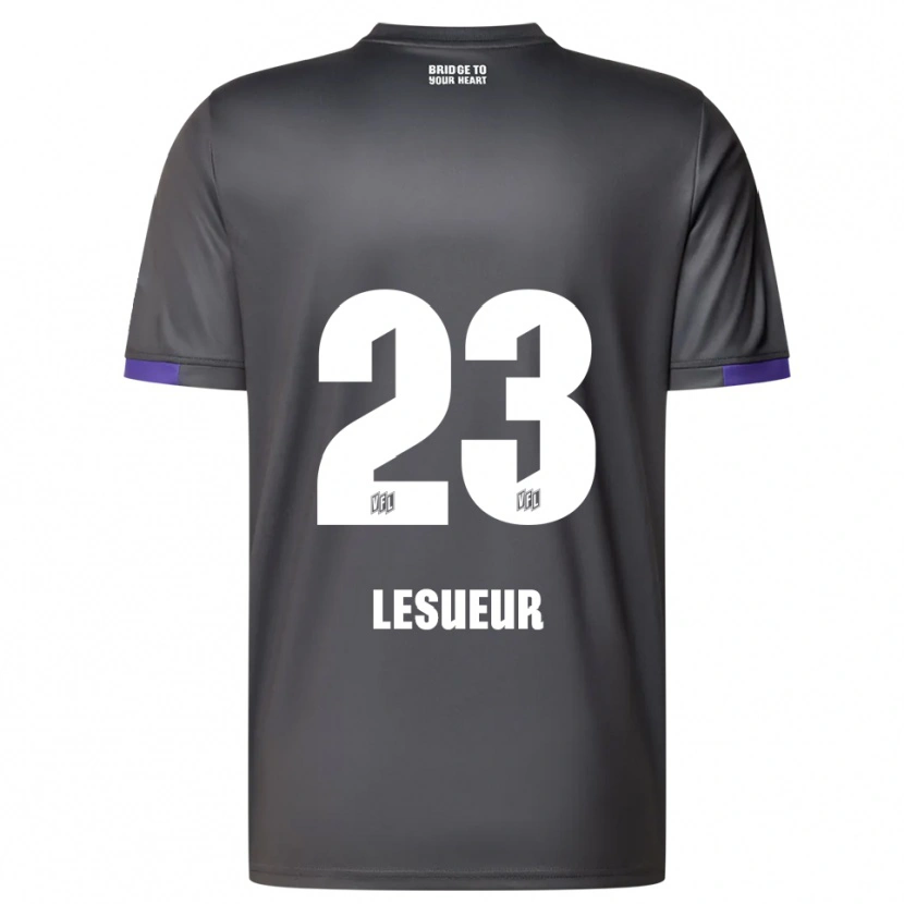 Danxen Uomo Maglia Tony Lesueur #23 Grigio Viola Kit Gara Away 2025/26 Maglietta