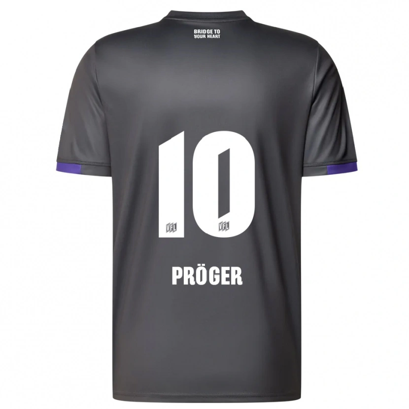 Danxen Uomo Maglia Kai Pröger #10 Grigio Viola Kit Gara Away 2025/26 Maglietta