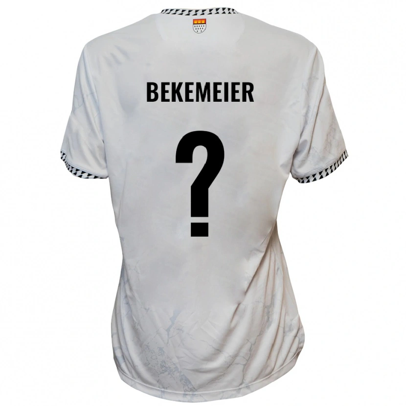 Danxen Uomo Maglia Carolin Bekemeier #0 Bianco Nero Kit Gara Away 2025/26 Maglietta