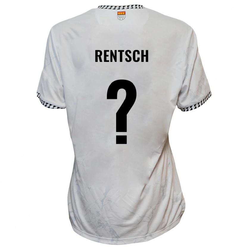 Danxen Uomo Maglia Sophie Rentsch #0 Bianco Nero Kit Gara Away 2025/26 Maglietta