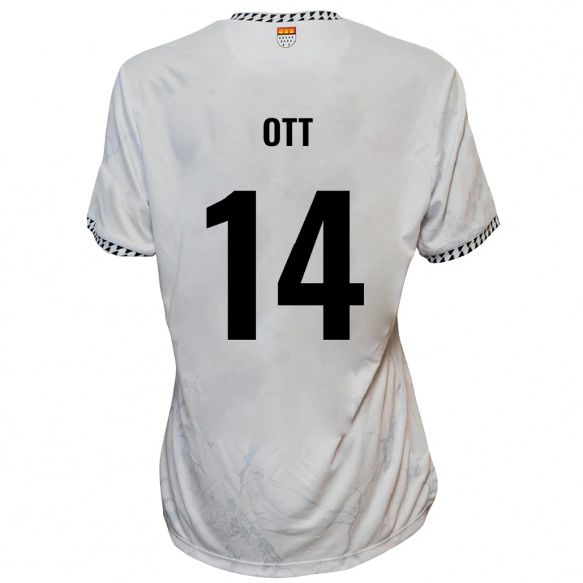 Danxen Uomo Maglia Raphael Ott #14 Bianco Nero Kit Gara Away 2025/26 Maglietta