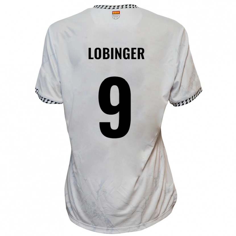 Danxen Uomo Maglia Lex-Tyger Lobinger #9 Bianco Nero Kit Gara Away 2025/26 Maglietta