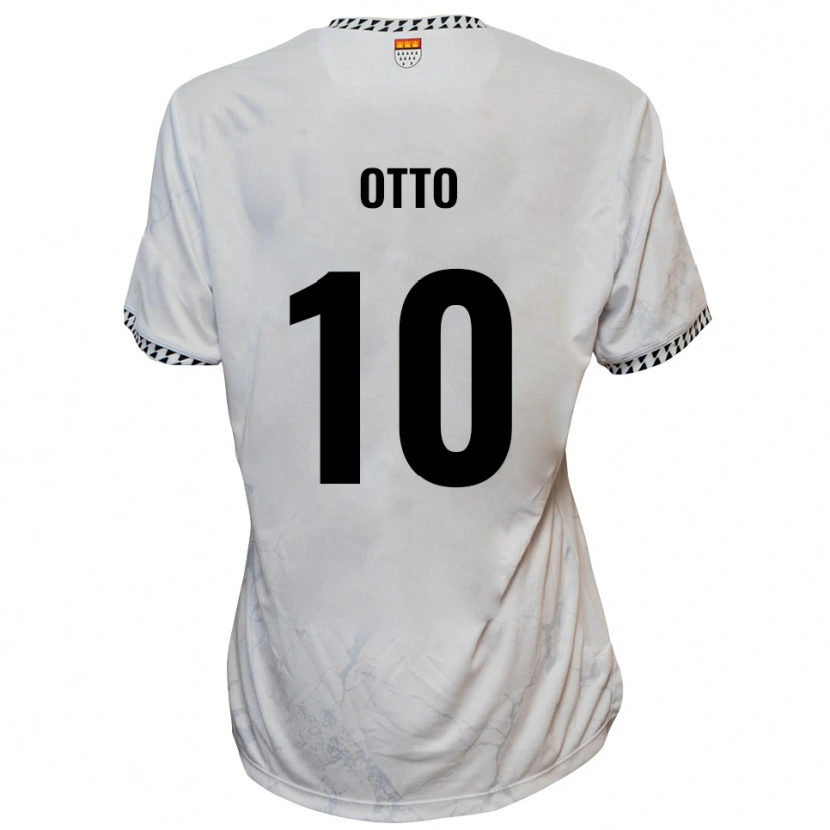 Danxen Uomo Maglia David Otto #10 Bianco Nero Kit Gara Away 2025/26 Maglietta