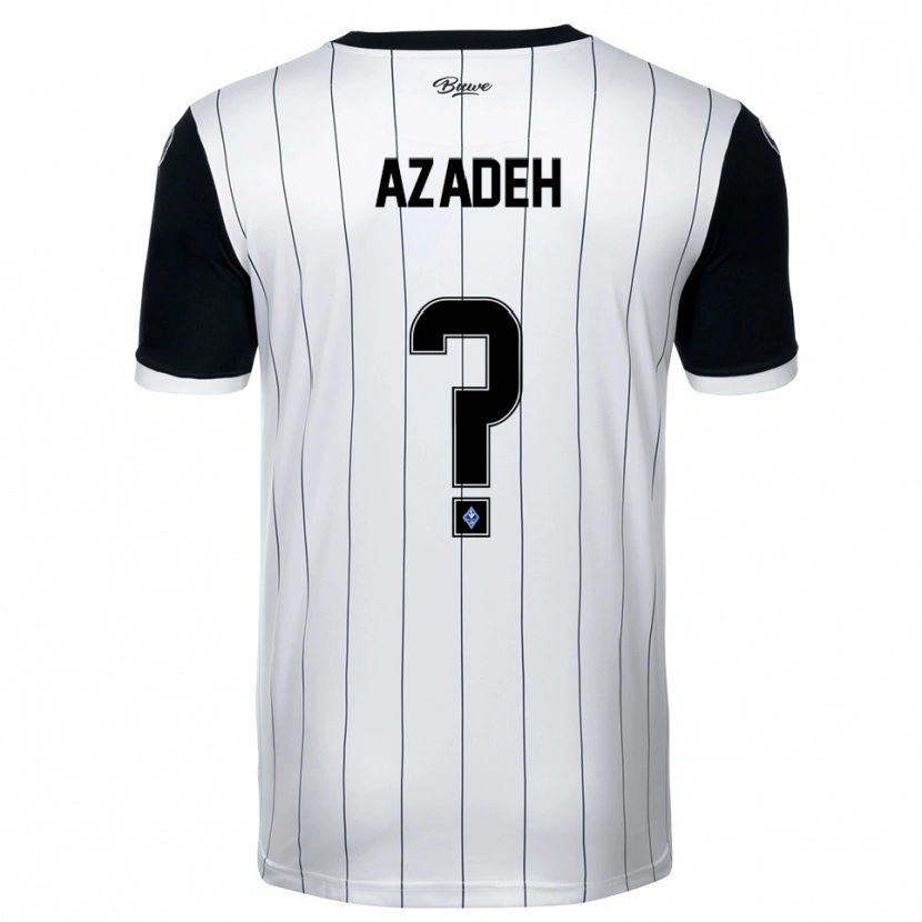 Danxen Uomo Maglia Nils Azadeh #0 Bianco Nero Kit Gara Away 2025/26 Maglietta