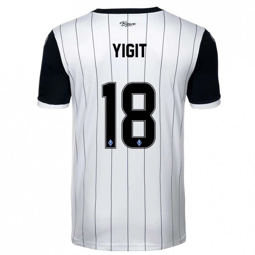 Danxen Uomo Maglia Seyhan Yigit #18 Bianco Nero Kit Gara Away 2025/26 Maglietta