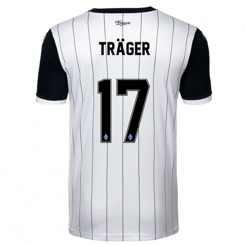 Danxen Uomo Maglia Mika Träger #17 Bianco Nero Kit Gara Away 2025/26 Maglietta