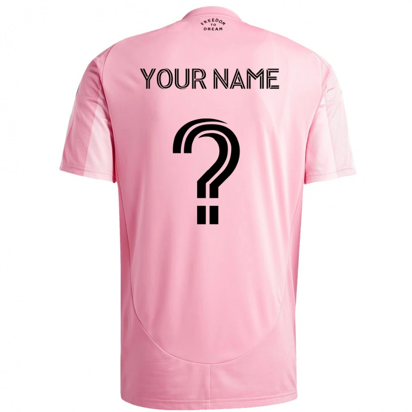 Danxen Bambino Maglia Il Tuo Nome #0 Rosa Nero Kit Gara Home 2025/26 Maglietta