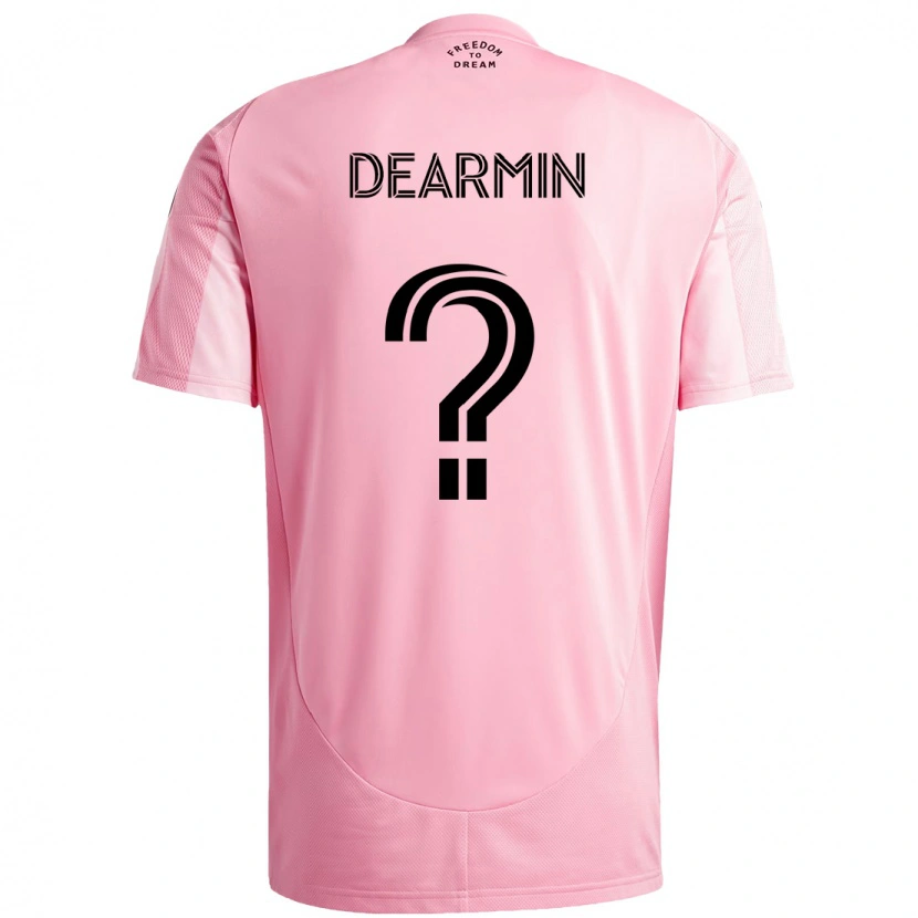 Danxen Bambino Maglia Nash Dearmin #0 Rosa Nero Kit Gara Home 2025/26 Maglietta