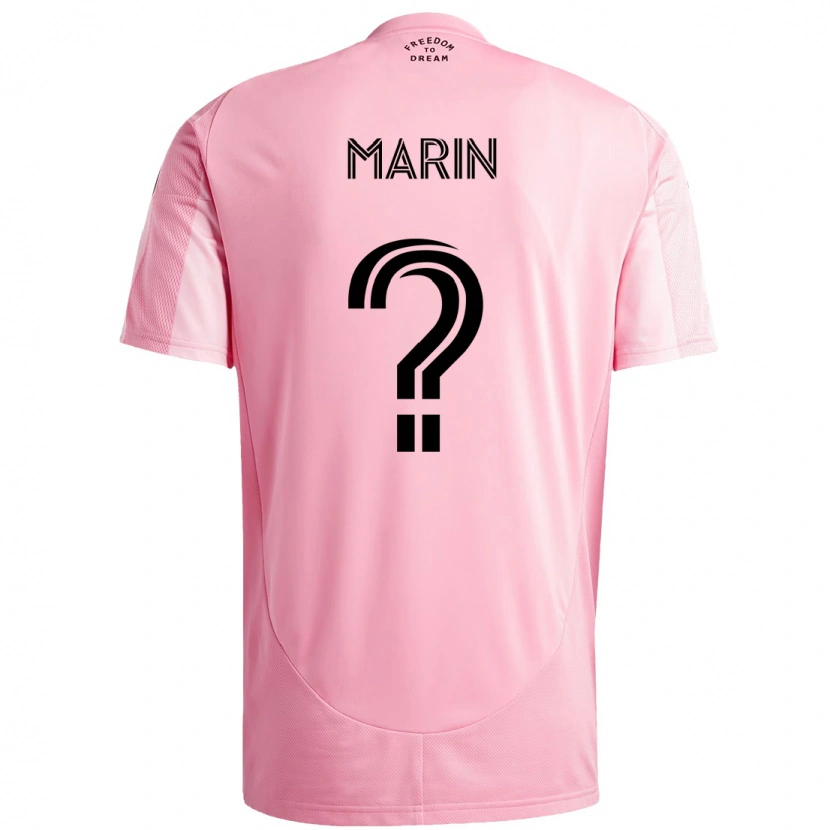 Danxen Bambino Maglia Matias Marin #0 Rosa Nero Kit Gara Home 2025/26 Maglietta
