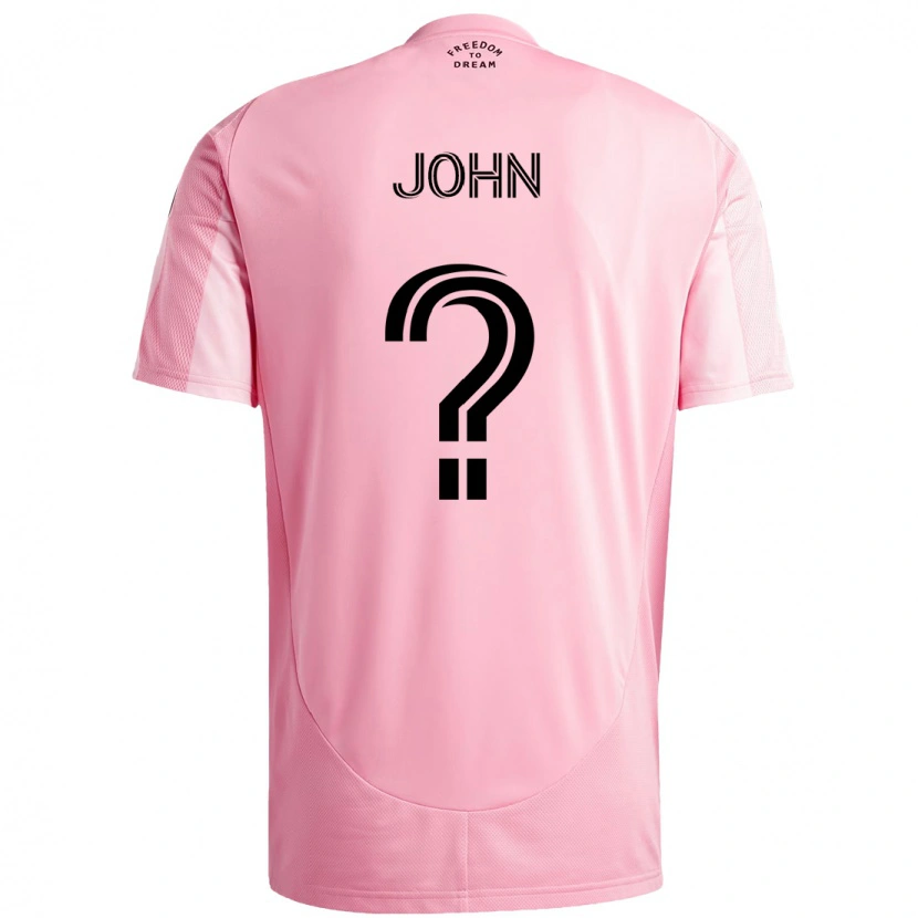 Danxen Bambino Maglia Quinton John #0 Rosa Nero Kit Gara Home 2025/26 Maglietta