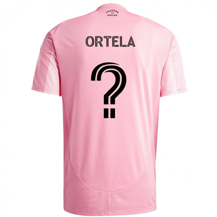 Danxen Bambino Maglia Jerremy Ortela #0 Rosa Nero Kit Gara Home 2025/26 Maglietta