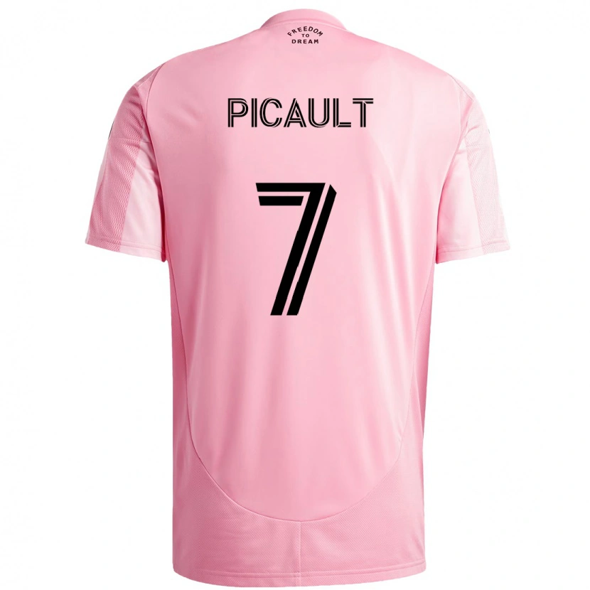 Danxen Bambino Maglia Fafà Picault #7 Rosa Nero Kit Gara Home 2025/26 Maglietta