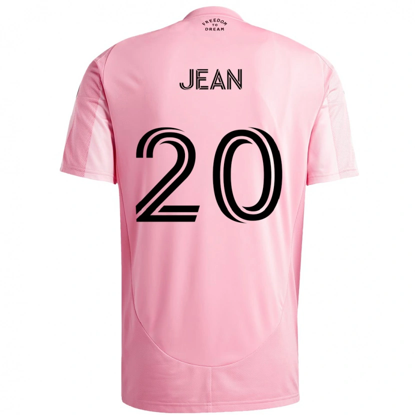 Danxen Bambino Maglia Corentin Jean #20 Rosa Nero Kit Gara Home 2025/26 Maglietta